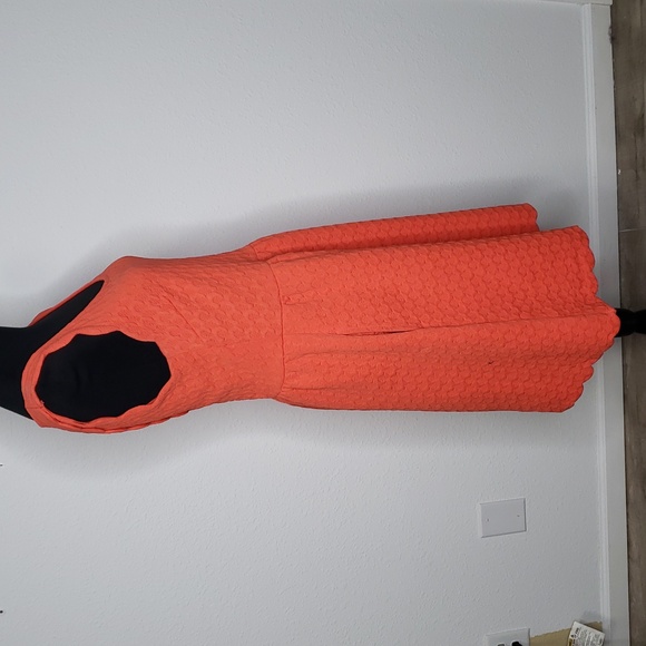 Maeve Anthropologie Womens Caye Coral Scallop Midi Dress Lace Size M Feminine - Picture 5 of 16